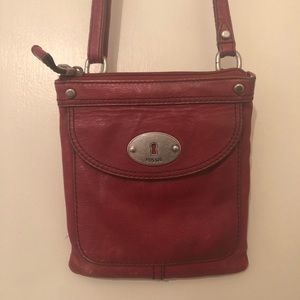 Fossil Red Crossbody Bag